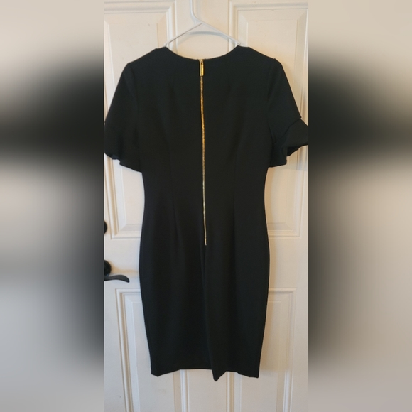 Calvin Klein black dress with gold zipper - Picture 2 of 4